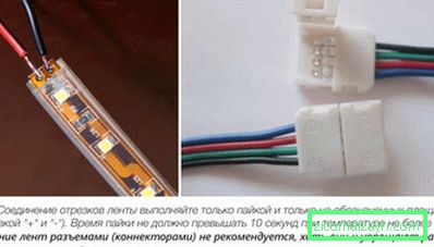 LED-tape - lodding og kontakter